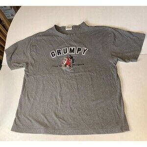 Grumpy Walt Disney World Pump Up The Grump Embroidered T Shirt Gray No Size